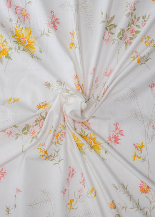 Gray Fabric - Country Wild Flowers