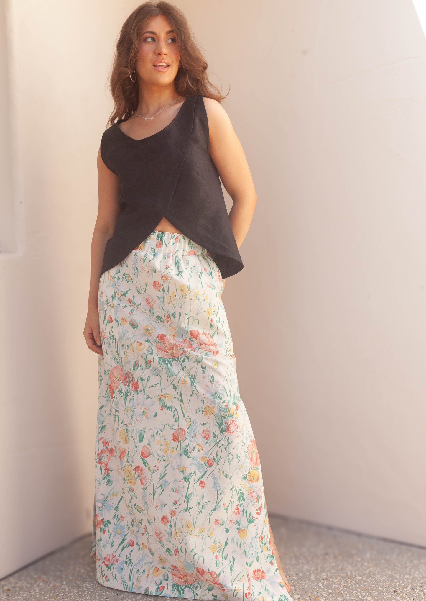 Gray Karla Maxi Skirt - Vintage