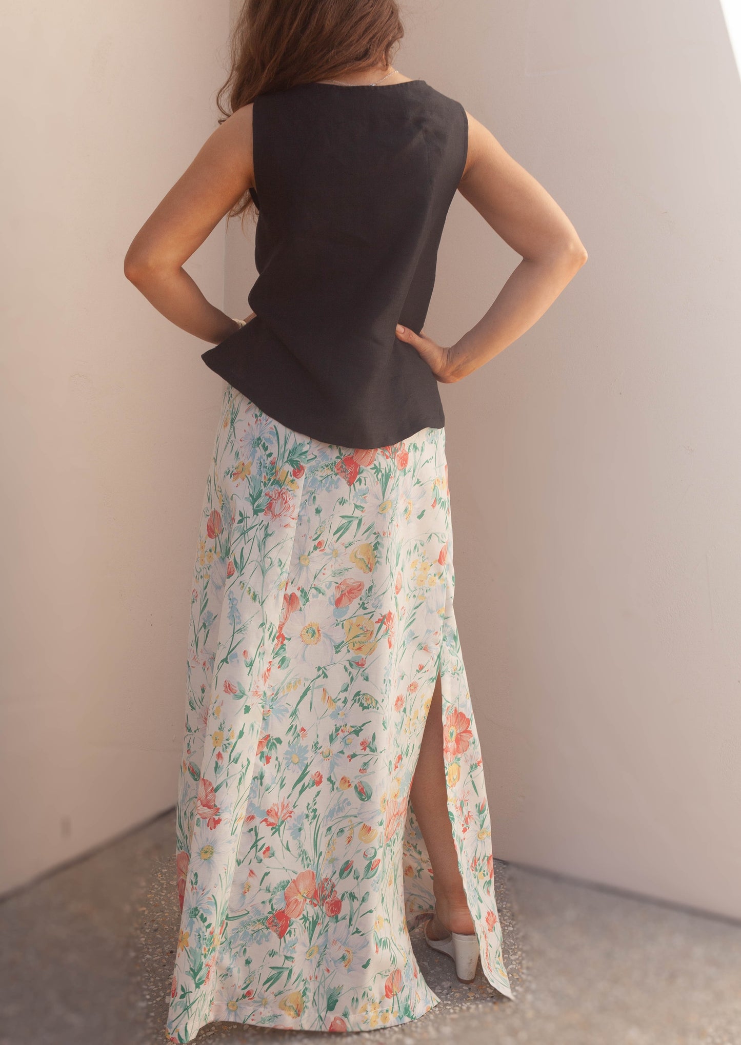 Rosy Brown Karla Maxi Skirt - Vintage