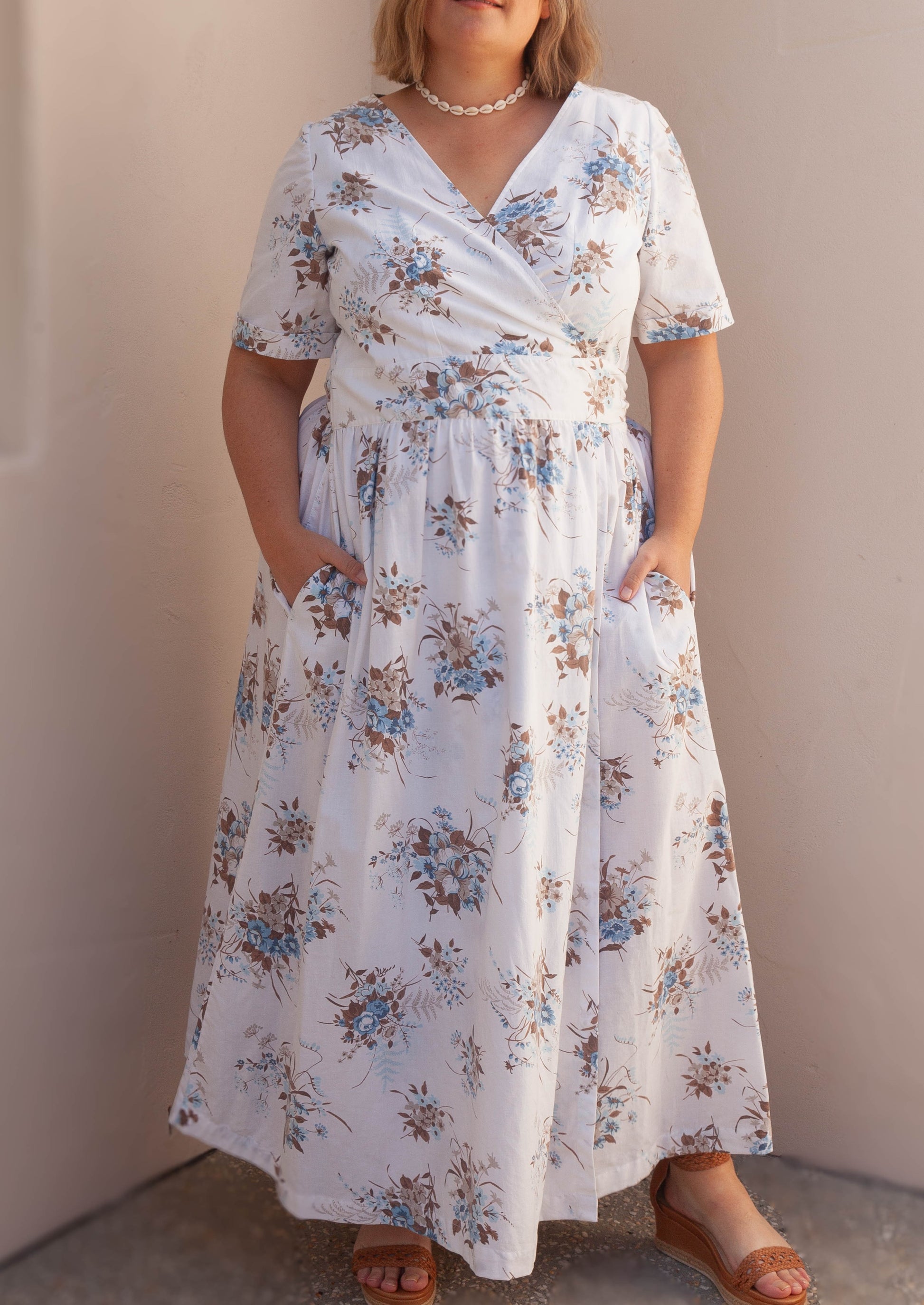Rosy Brown Florence Wrap Dress - Vintage