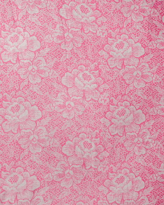 Gray Fabric - Vintage Pink Roses
