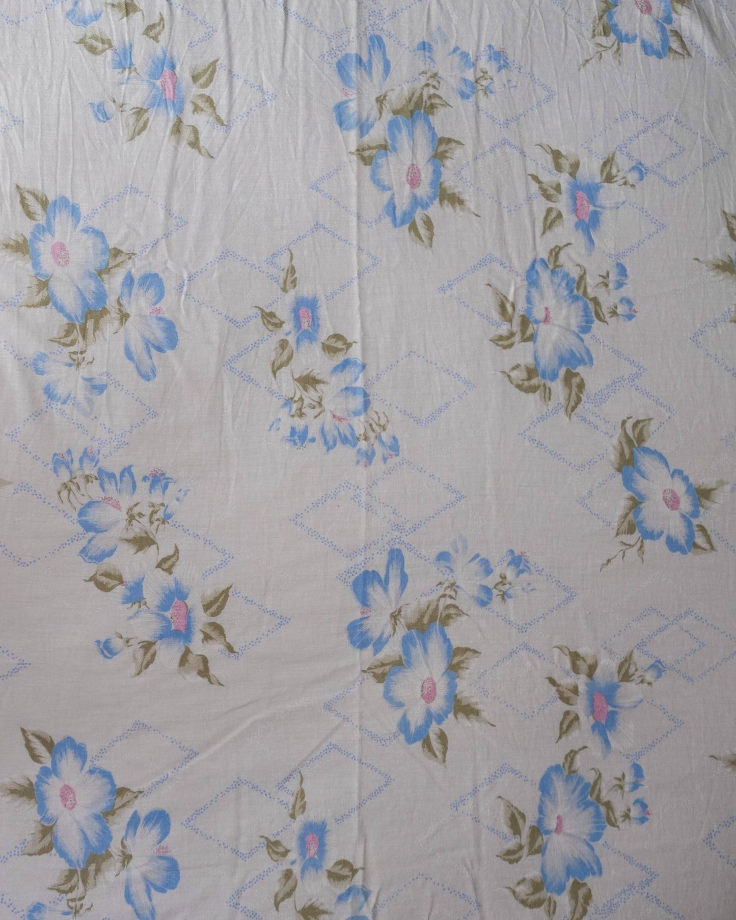 Dark Gray Fabric - Vintage Icy Florals