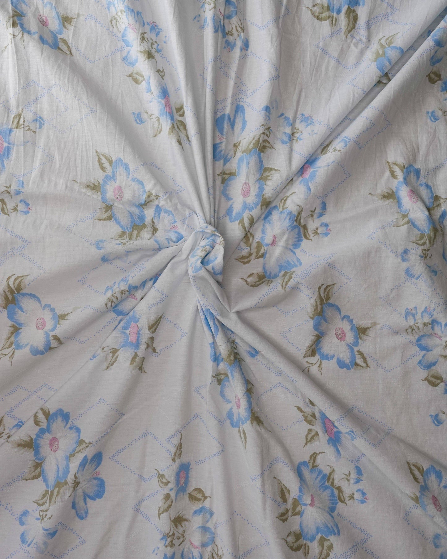 Dark Gray Fabric - Vintage Icy Florals