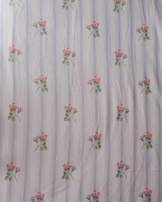 Dark Gray Fabric - Vintage Lines and Roses