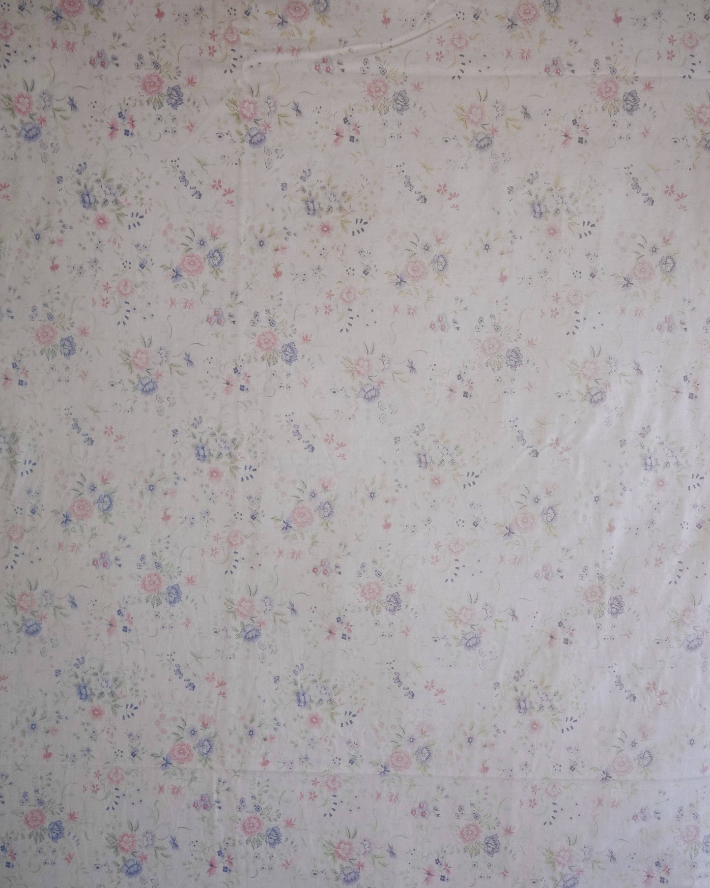 Dark Gray Fabric - Vintage Dainty Pastel Blooms